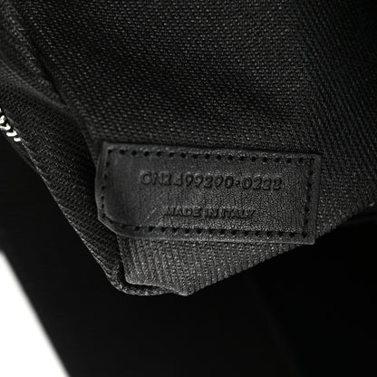 Saint Laurent Linen Calfskin Rive Gauche Tote Black 7 of 10