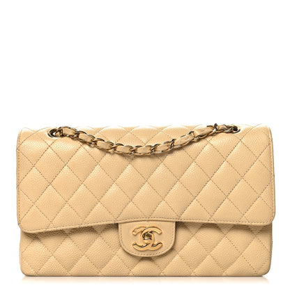 Chanel Caviar Quilted Medium Double Flap Beige 1 of 12