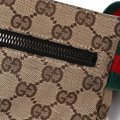 Gucci GG Monogram Web Double Pocket Belt Bag Dark Brown 21 of 29