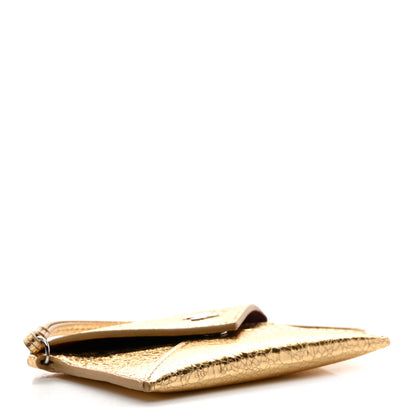 Chanel Metallic Lambskin Card Holder With Strap Gold 4 of 8