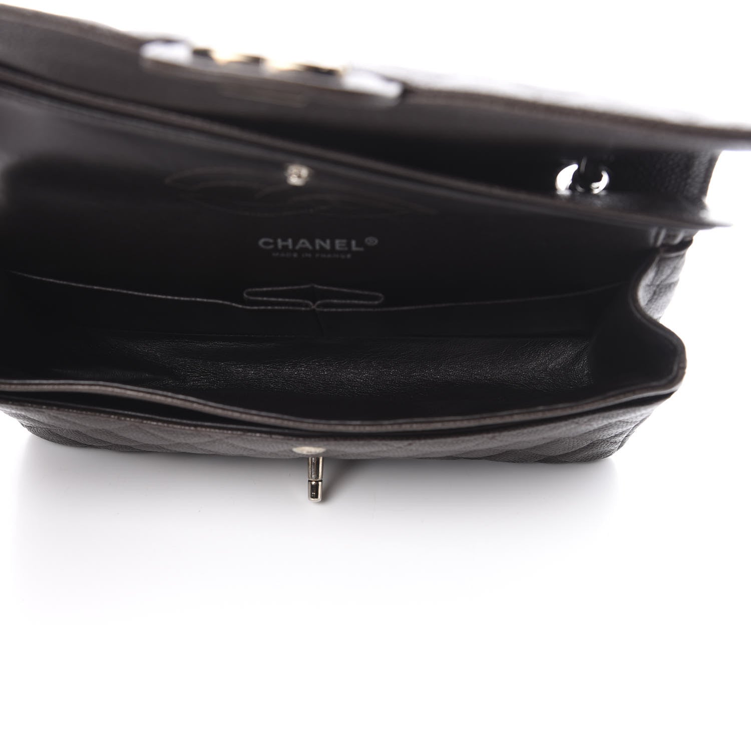 Chanel Caviar Quilted Medium Double Flap Brown 5 of 12