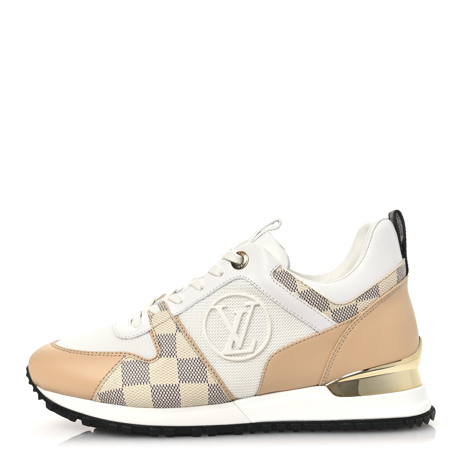 Louis Vuitton Calfskin Damier Azur Run Away Sneakers 37 White 1 of 12