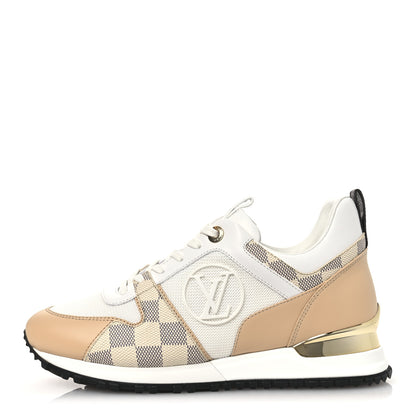 Louis Vuitton Calfskin Damier Azur Run Away Sneakers 37 White 1 of 12