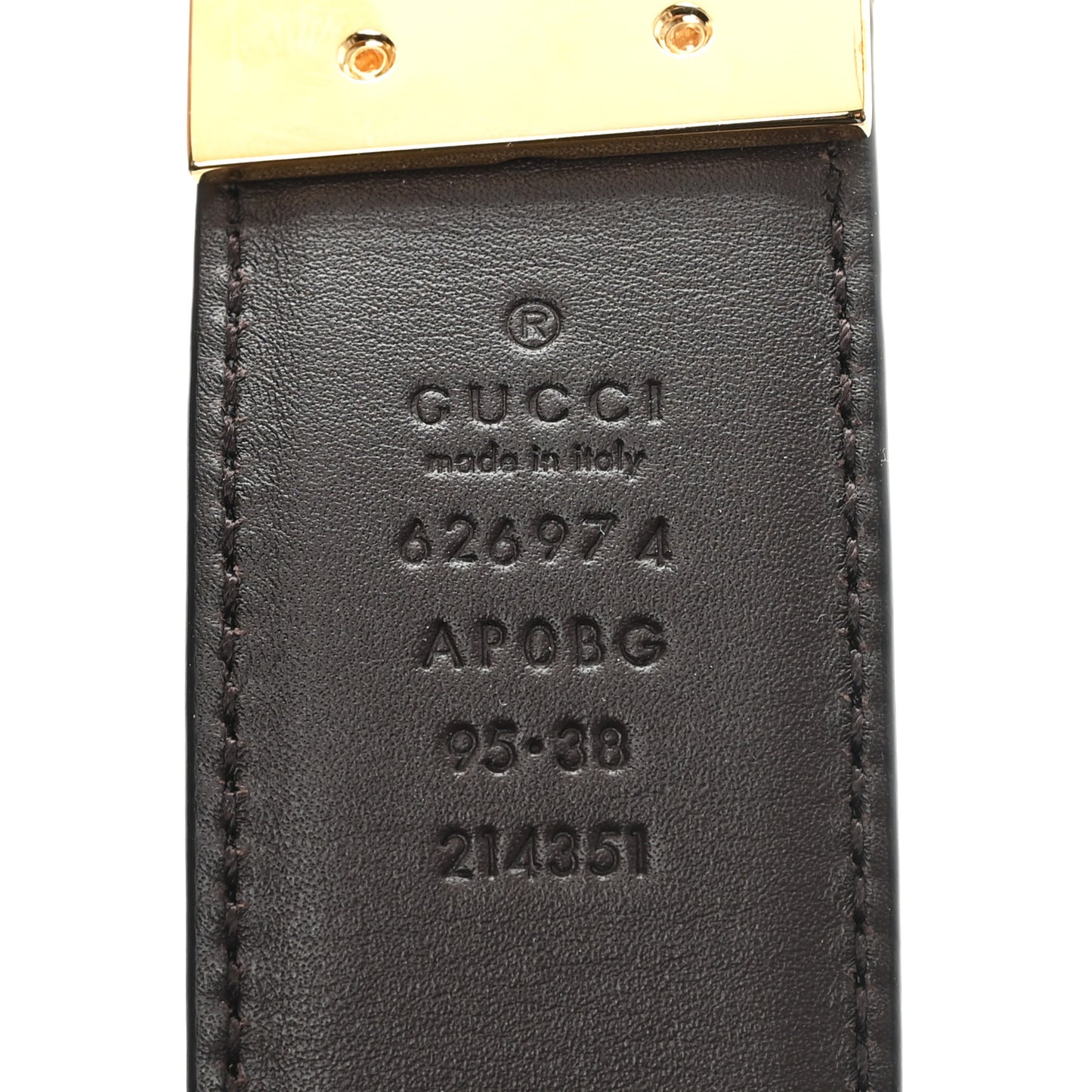 Moon Calfskin Square G Reversible 35mm Belt 95 38 Black