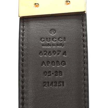 Gucci Moon Calfskin Square G Reversible 35mm Belt 95 38 Black 3 of 4