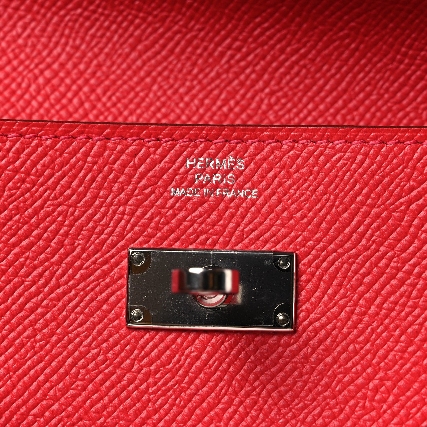 Hermes Epsom Kelly Longue Wallet Rouge Casaque 6 of 9