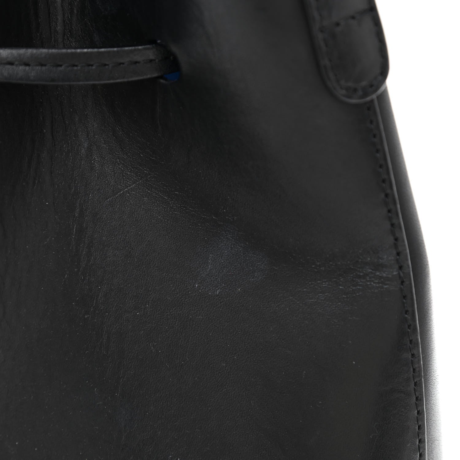 Mansur Gavriel Vegetable Tanned Calfskin Bucket Bag Black Royal 10 of 12