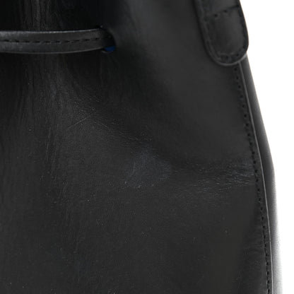 Mansur Gavriel Vegetable Tanned Calfskin Bucket Bag Black Royal 10 of 12