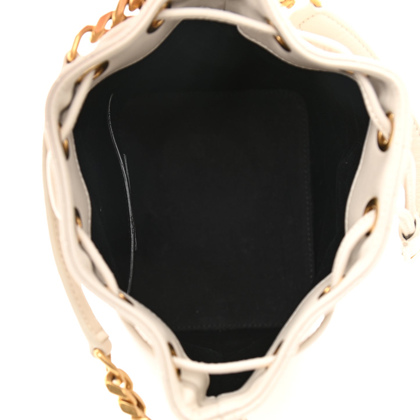 Lambskin Quilted Small Emmanuelle Bucket Bag Antique Vintage
