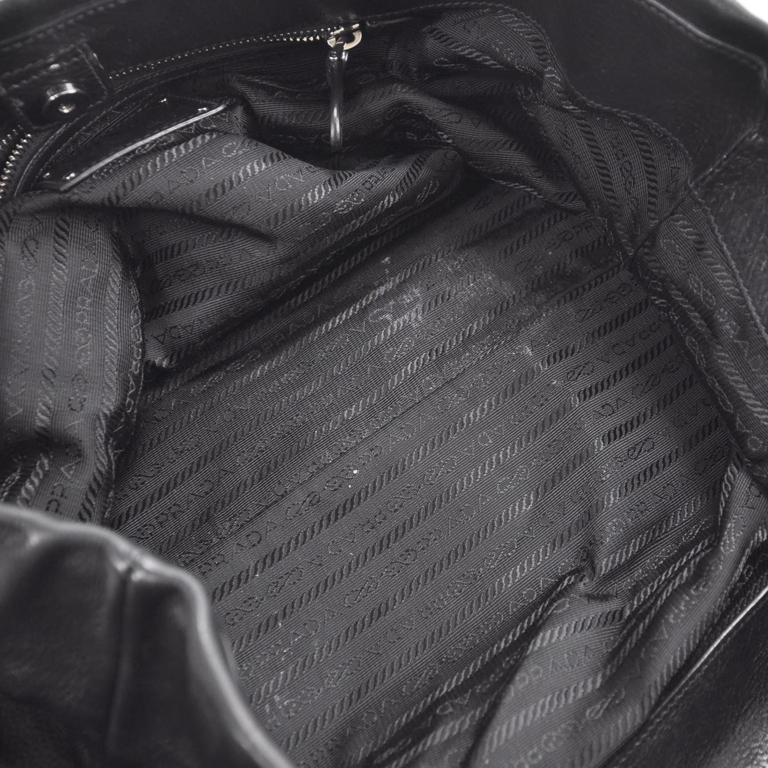 Prada Leather Satchel Nero Black 6 of 9