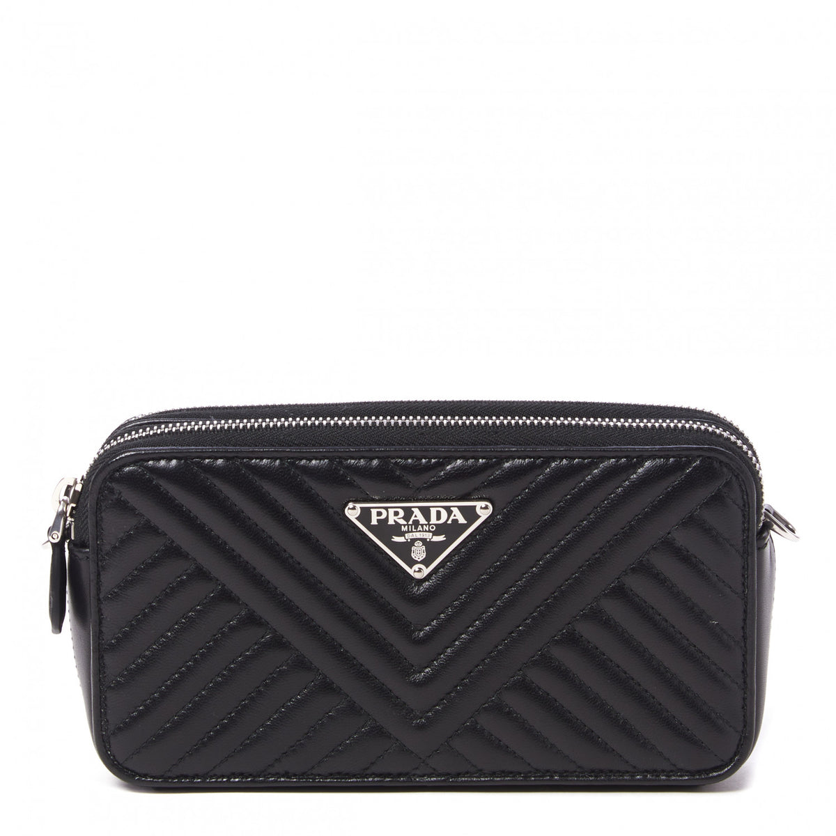 Prada Nappa Impunture Clutch Black 1 of 10