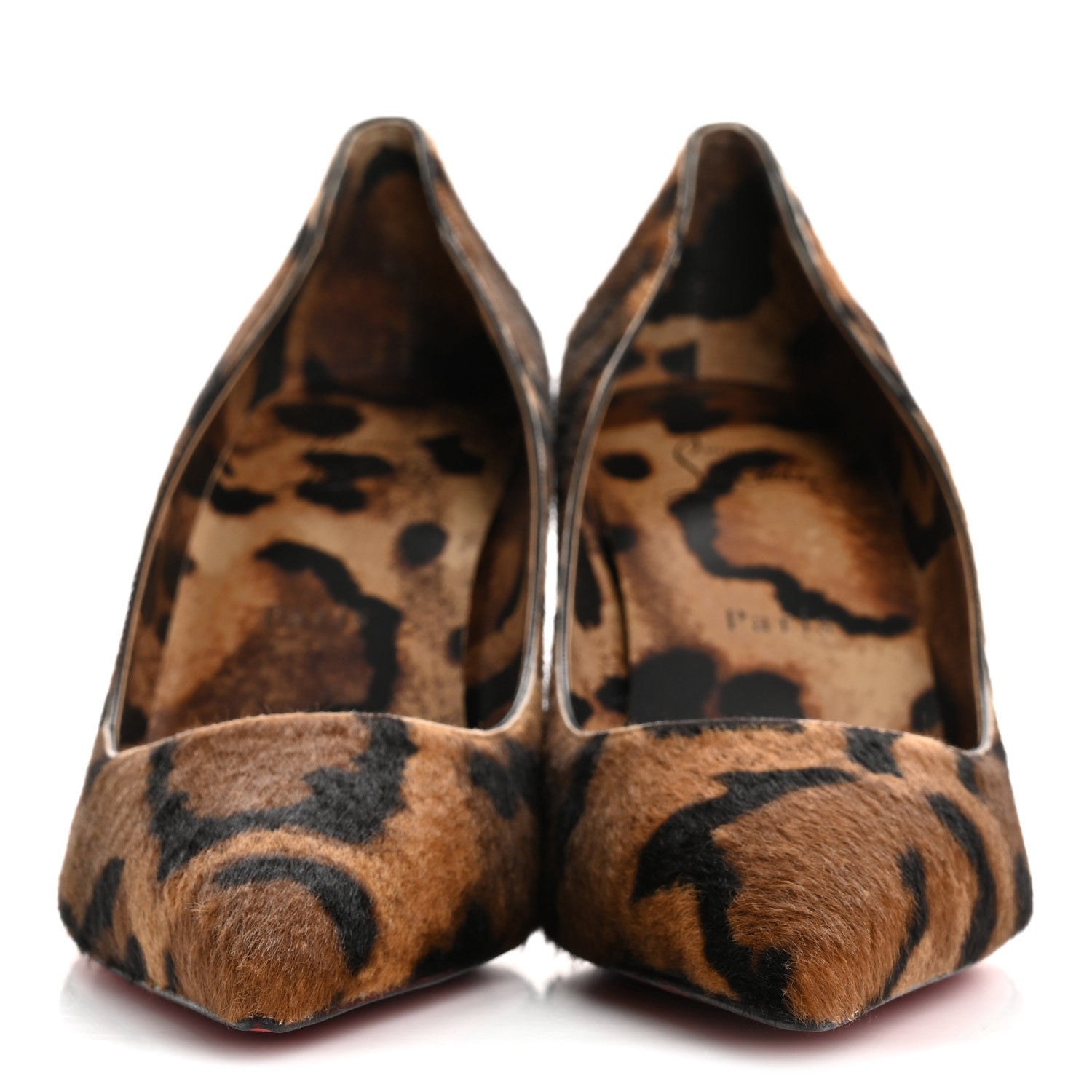 Christian Louboutin Pony Hair Bengali Print Miss Z 80 Pumps 39 Brown 3 of 9