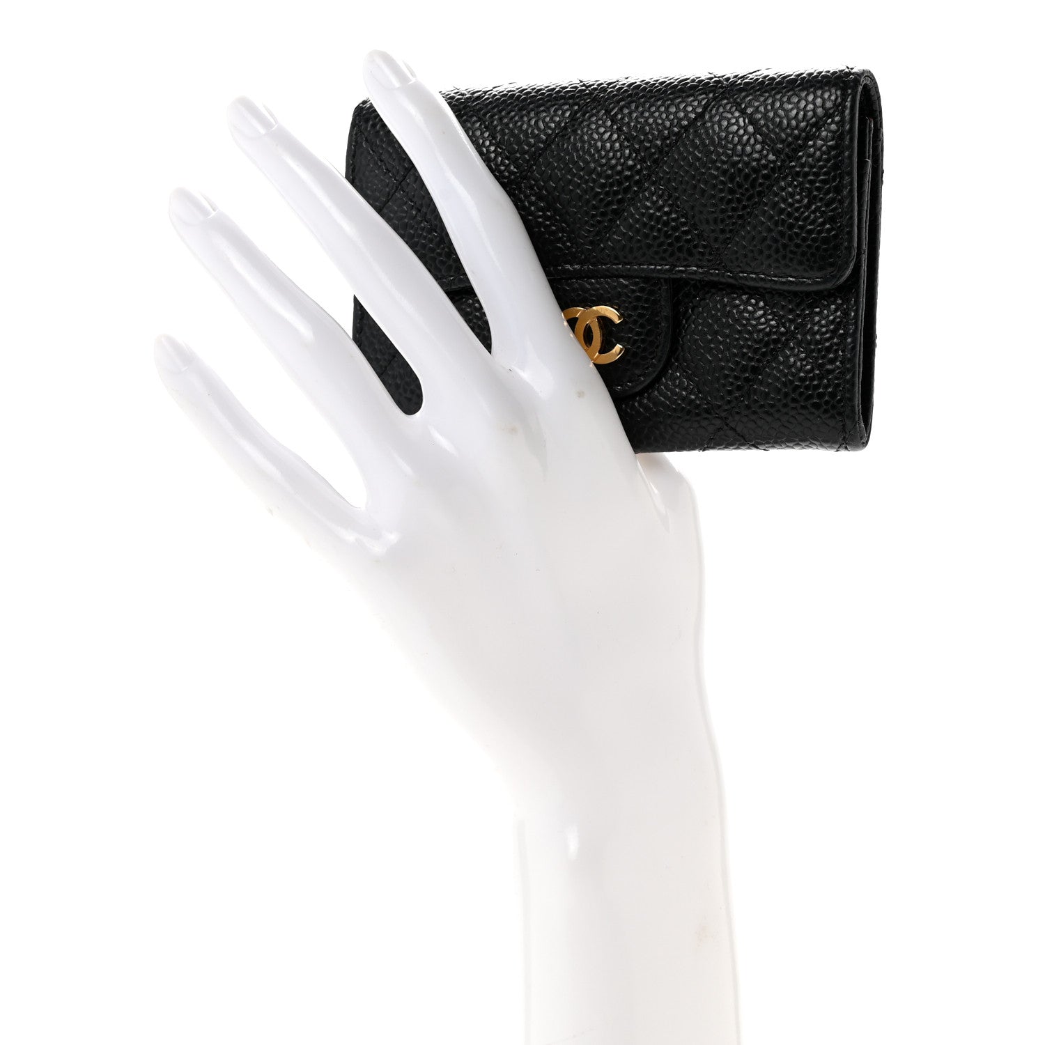 Chanel Caviar Quilted Flap Card Holder Black 2 of 10