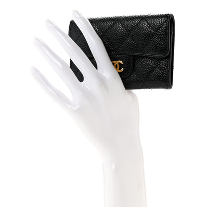 Chanel Caviar Quilted Flap Card Holder Black 2 of 10