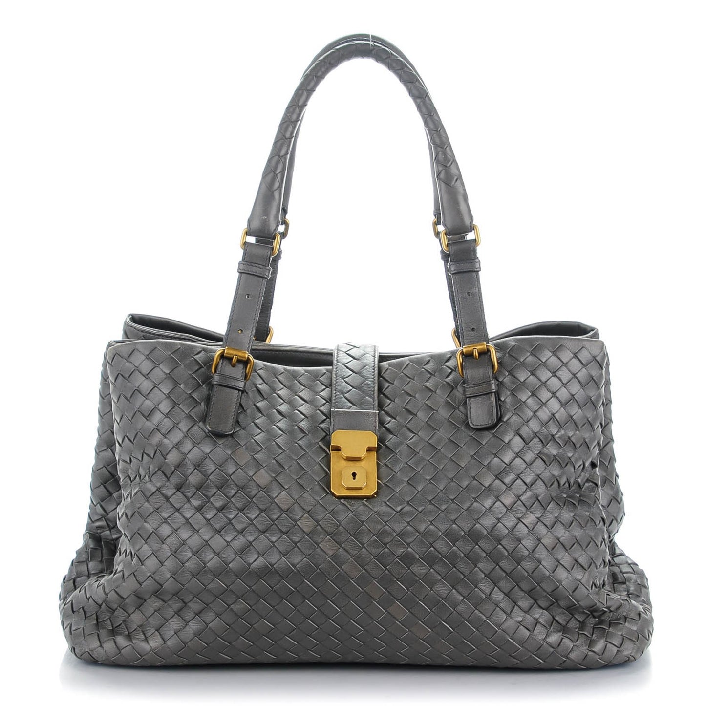 Nappa Intrecciato Roma Tote Ferro