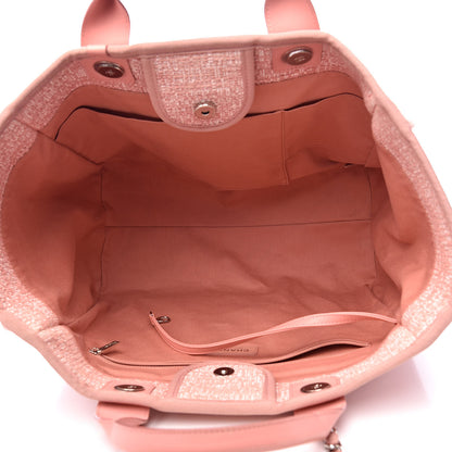 Chanel Straw Lurex Large Deauville Tote Pink 5 of 14