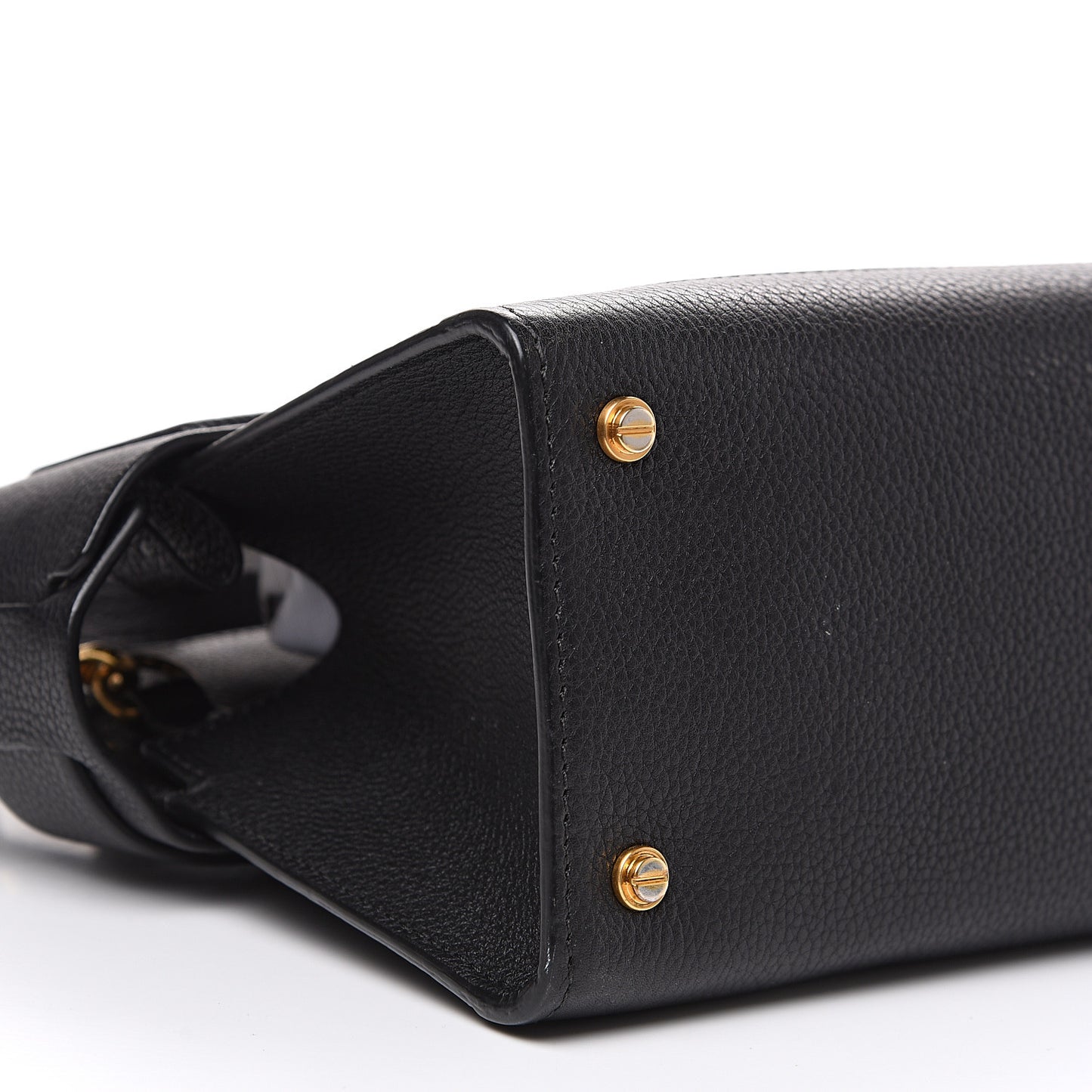 Grained Calfskin Mini Horizon Satchel Black