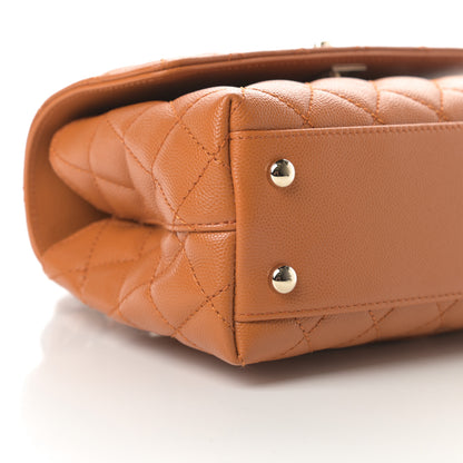 Chanel Caviar Quilted Mini Coco Handle Flap Brown 9 of 11