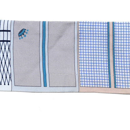 Hermes Silk Couvertures Nouvelles Twilly Menthe Ciel Marine Sable 5 of 11