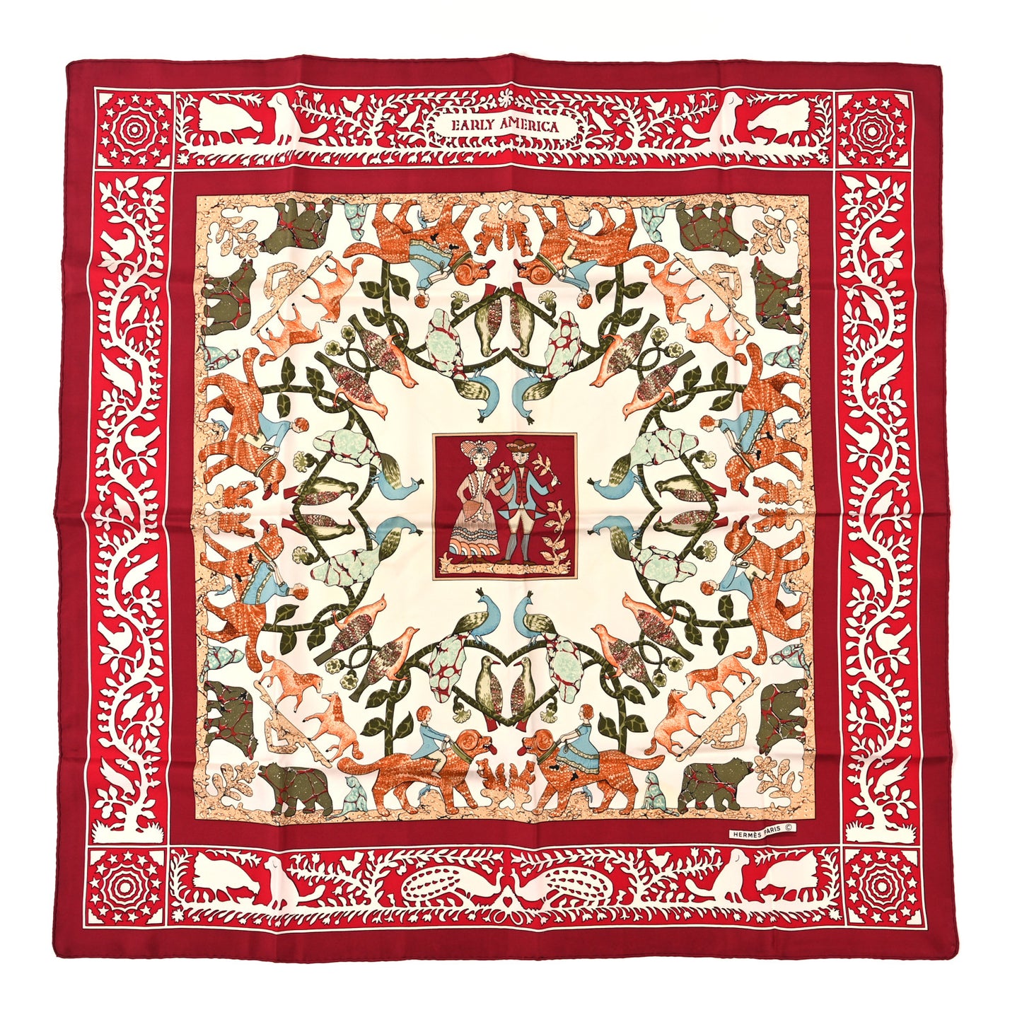 Silk Early America Scarf 90