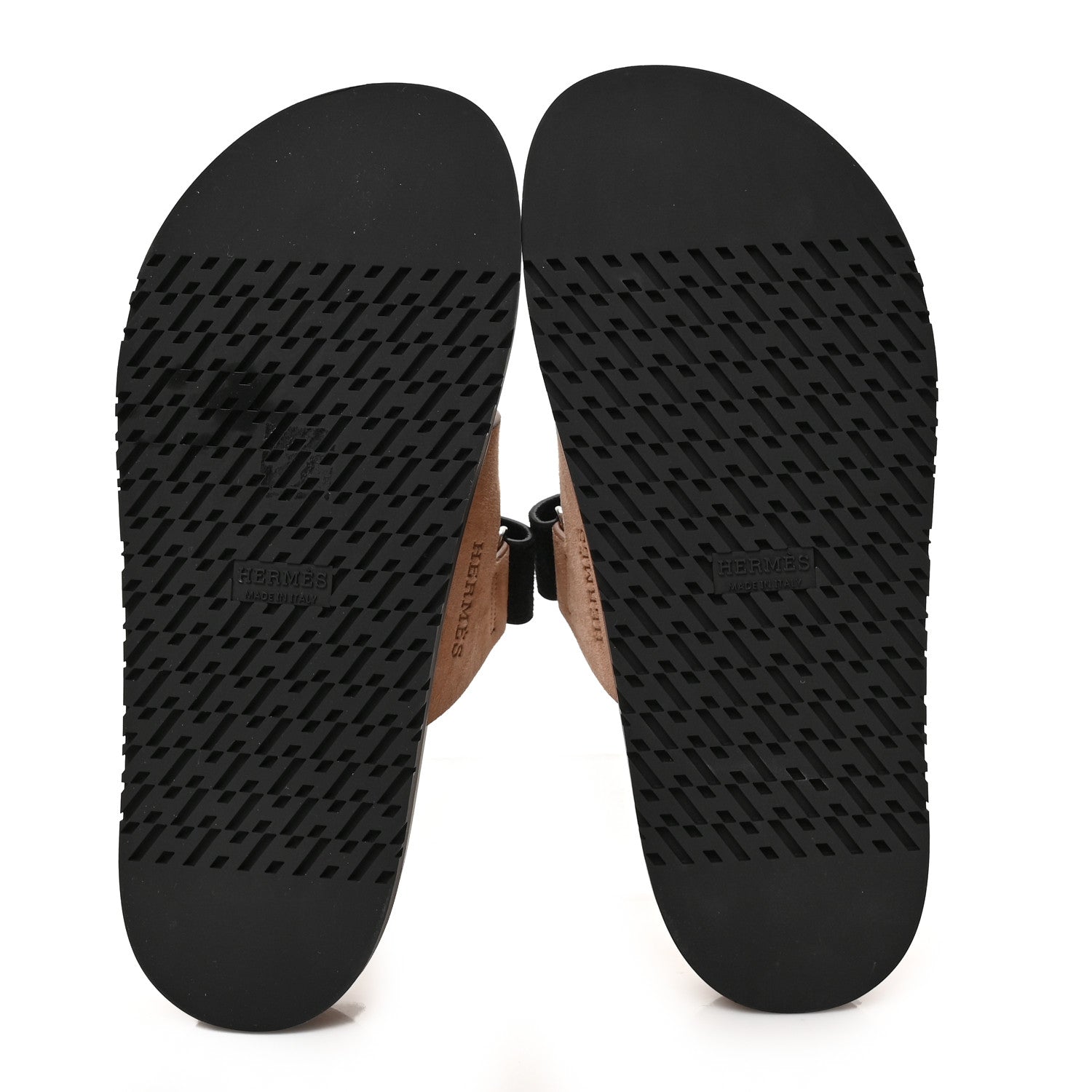 Hermes Suede Goatskin Womens Chypre Sandals 38 Rose Perle Black 5 of 8
