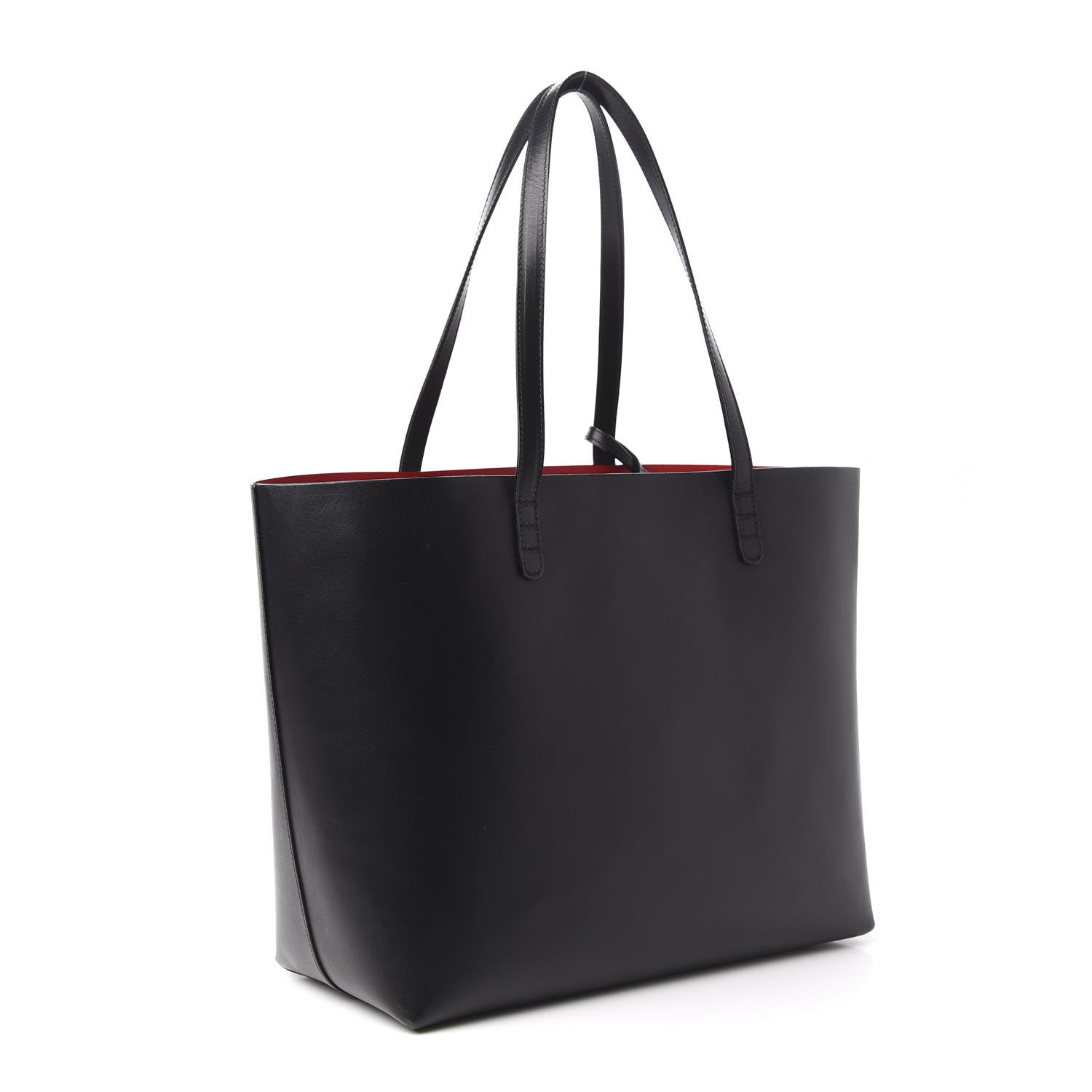 Mansur Gavriel Calfskin Large Shopping Tote Black Flamma 3 of 11