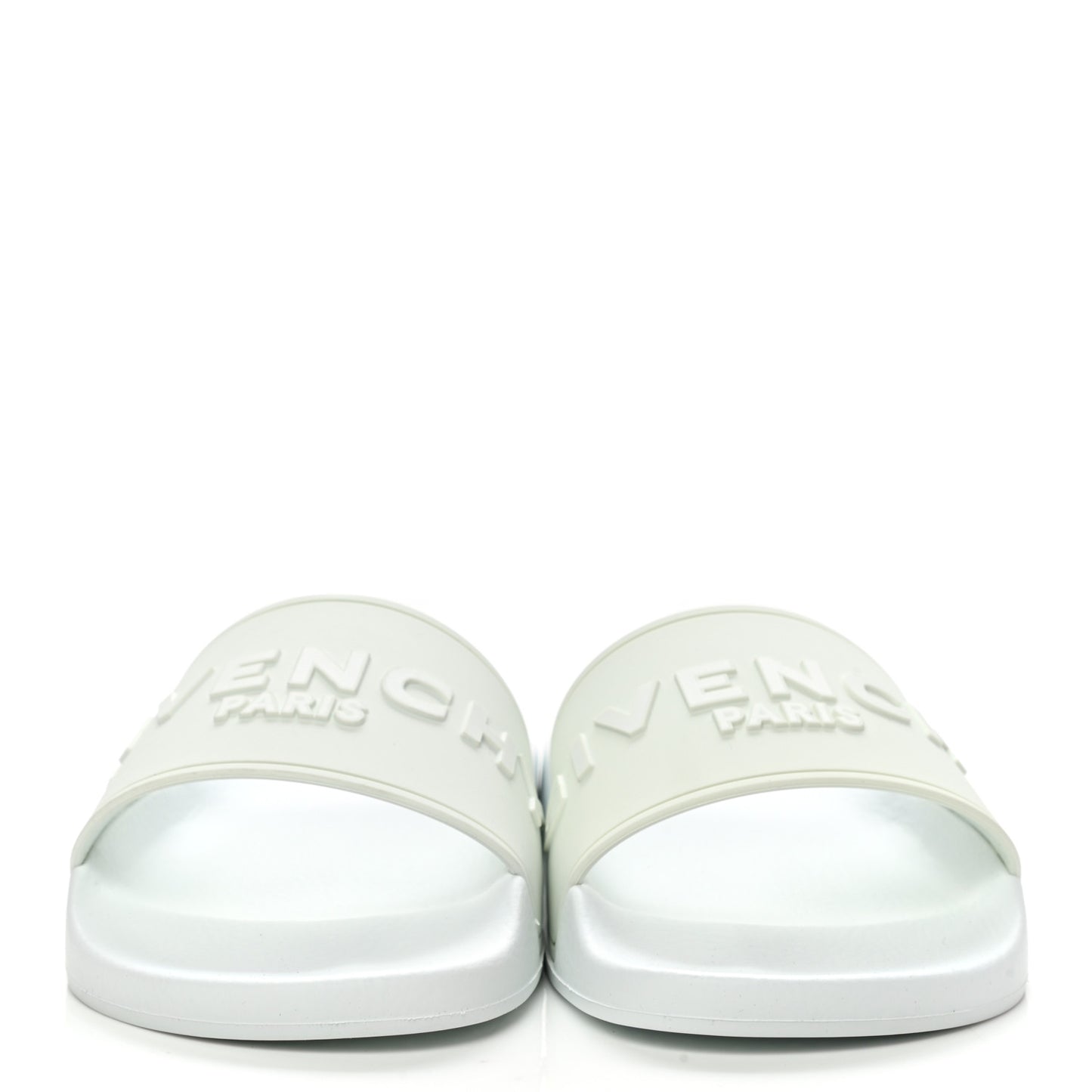 Rubber Logo Pool Slide Sandals 38 White