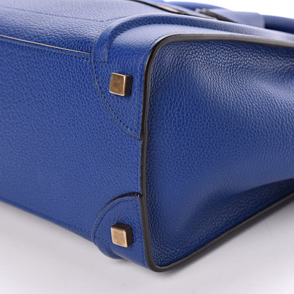 Celine Drummed Calfskin Micro Luggage Indigo 9 of 9