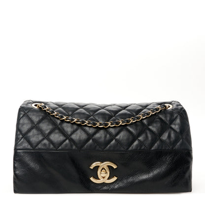 Chanel Calfskin Quilted Jumbo Soft Elegance Flap Black 1 of 13
