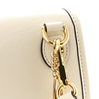 Gucci Textured Calfskin Web Small Rajah Slim Flap Shoulder Bag Mystic White 11 of 12