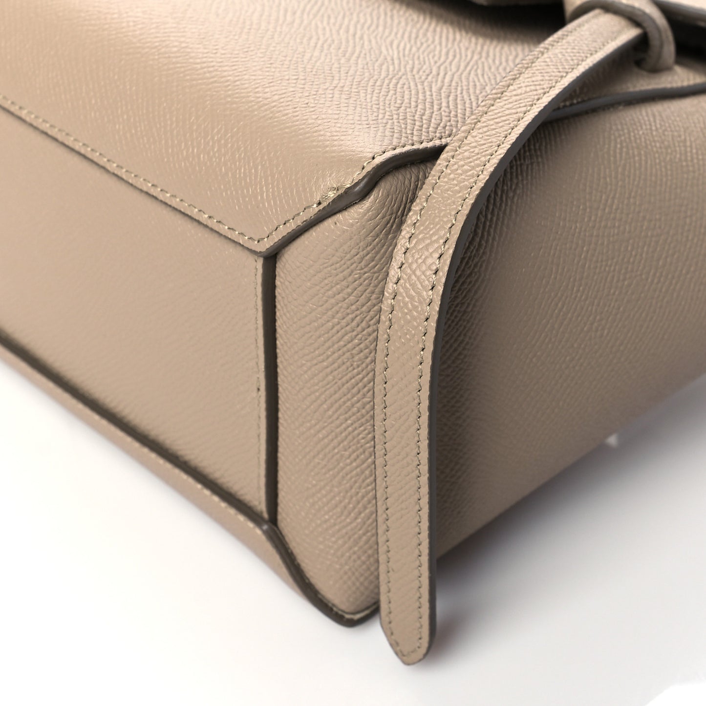 Grained Calfskin Nano Belt Bag Light Taupe
