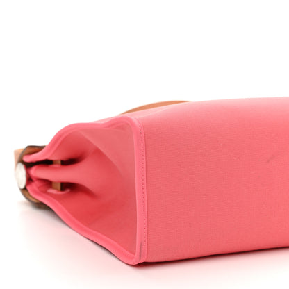 Hermes Vache Hunter Toile Herbag Zip 31 PM Rose Azalee Natural 9 of 12