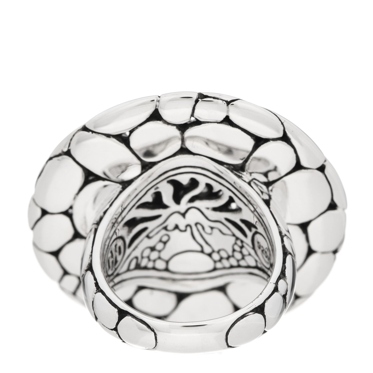 John Hardy Sterling Silver White Sapphire Kali Lava Ring 54 6.75 4 of 6