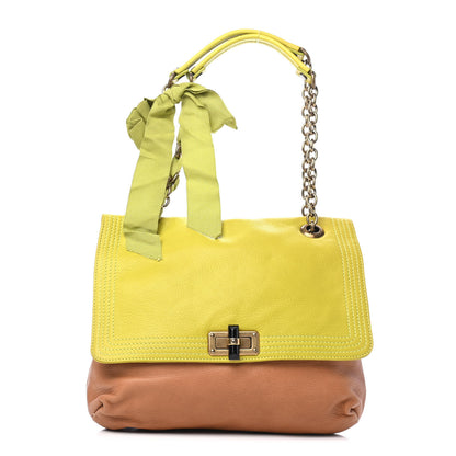 Lanvin Goatskin Medium Happy Shoulder Bag Vert Beige 1 of 5