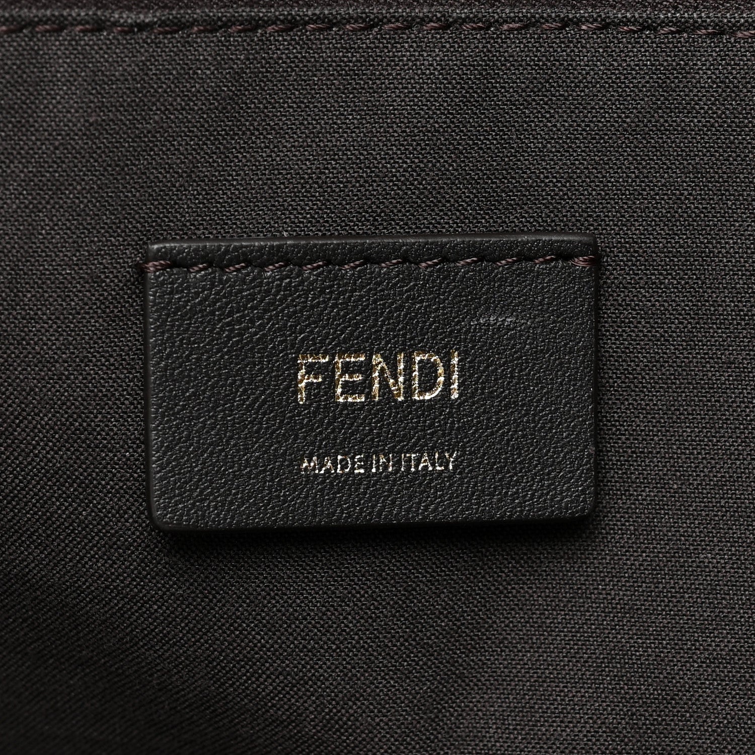 Fendi Fabric Jacquard Vitello Seta Plexiglass Pequin Gingham Large Fendi Sunshine Shopper Tote Tobacco Moro Black 6 of 14