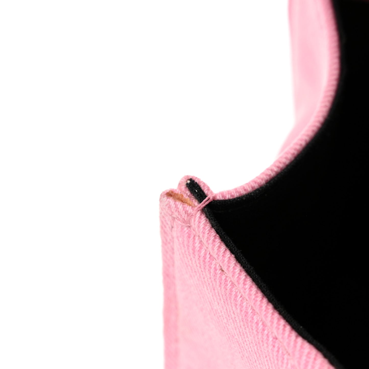 Nappa Denim Printed Small Hourglass Top Handle Bag Denim Pink