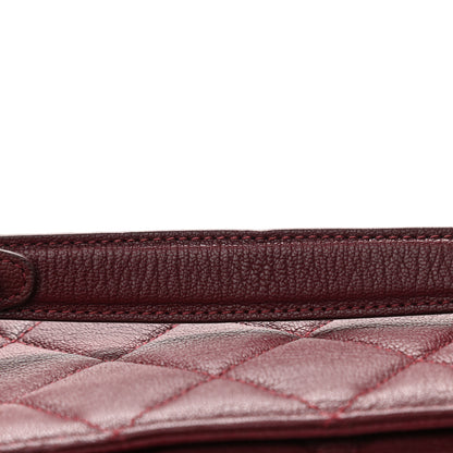 Chanel Goatskin Quilted Medium Perfect Edge Flap Burgundy 10 of 13