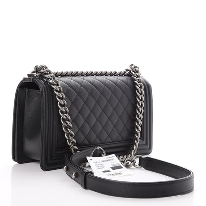 Chanel Caviar Quilted Medium Boy Flap Black 3 of 8