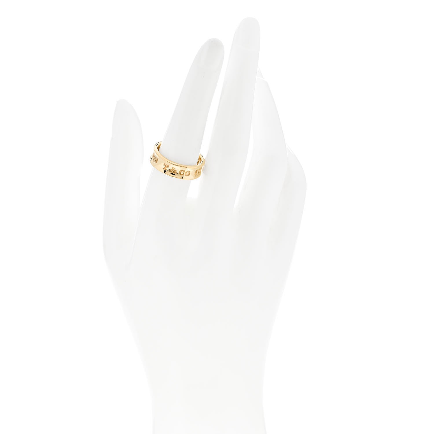 Tiffany 18K Yellow Gold 1837 Band Ring 56 7.5 2 of 6