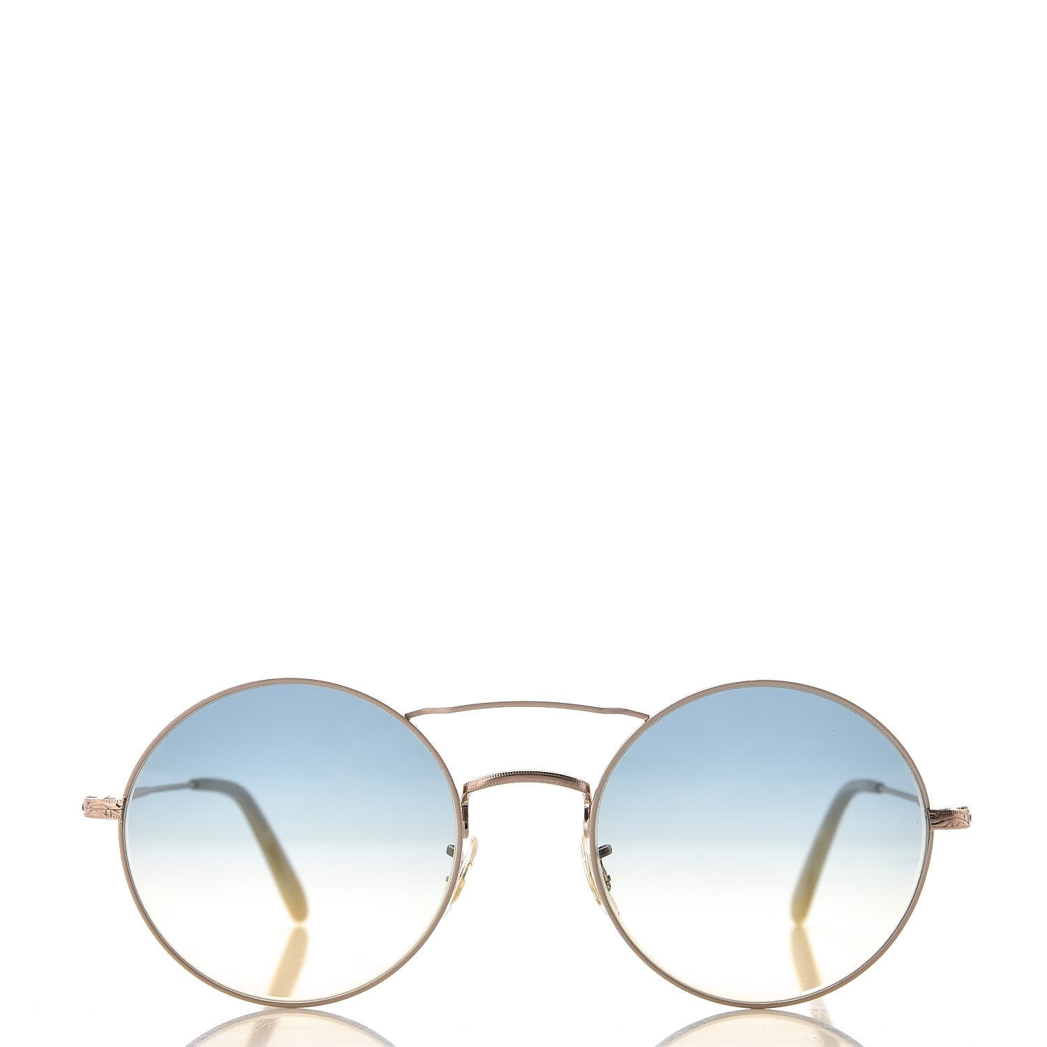 Oliver Peoples Nickol Gradient Round Sunglasses Bone Sunrise 2 of 9
