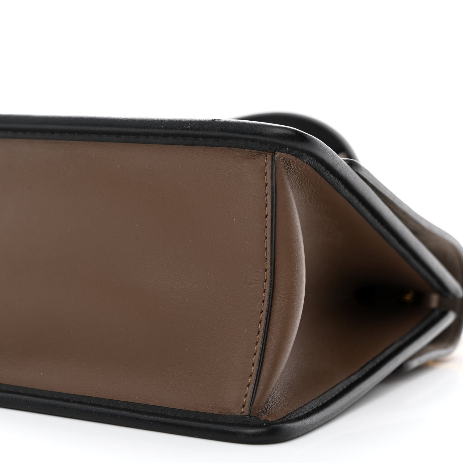 Fendi Vitello Century F is Fendi Bi-Color FF 1974 Embossed Kan I Shoulder Bag Maya Black 11 of 11