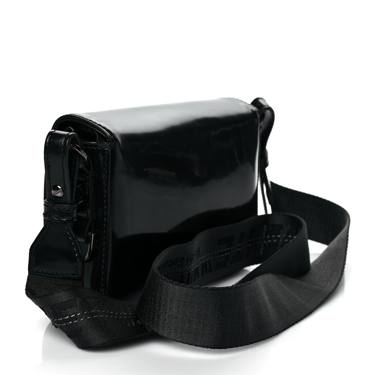 Patent Mirror Binder Clip Bag Black