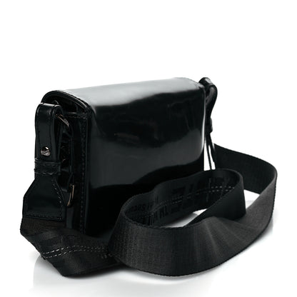 Off-White Patent Mirror Binder Clip Bag Black 3 of 10