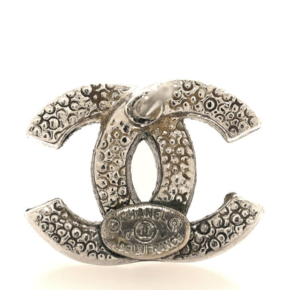 Chanel Crystal Timeless CC Earrings Silver 5 of 5