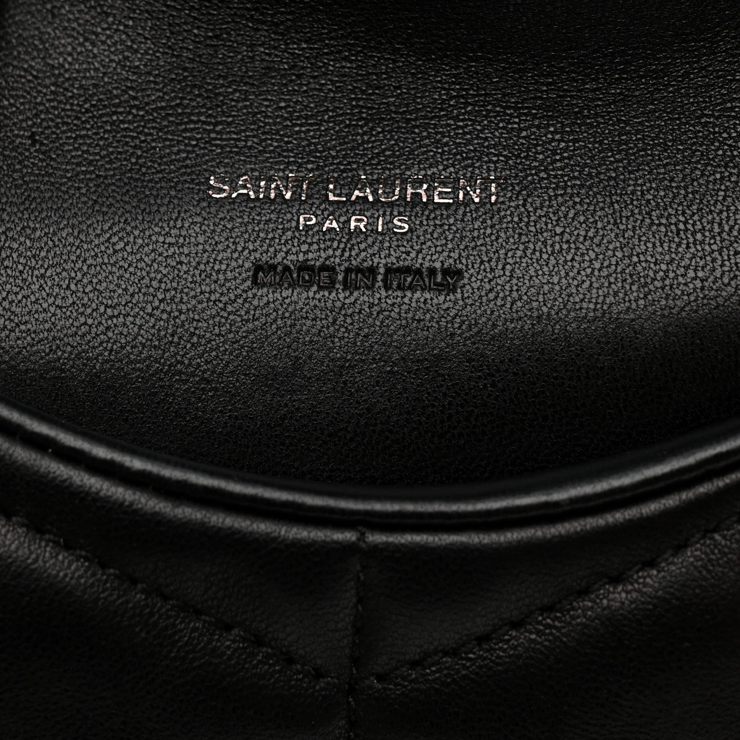 Saint Laurent Lambskin Monogram Loulou Puffer Pouch Clutch Black 7 of 11