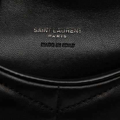 Saint Laurent Lambskin Monogram Loulou Puffer Pouch Clutch Black 7 of 11