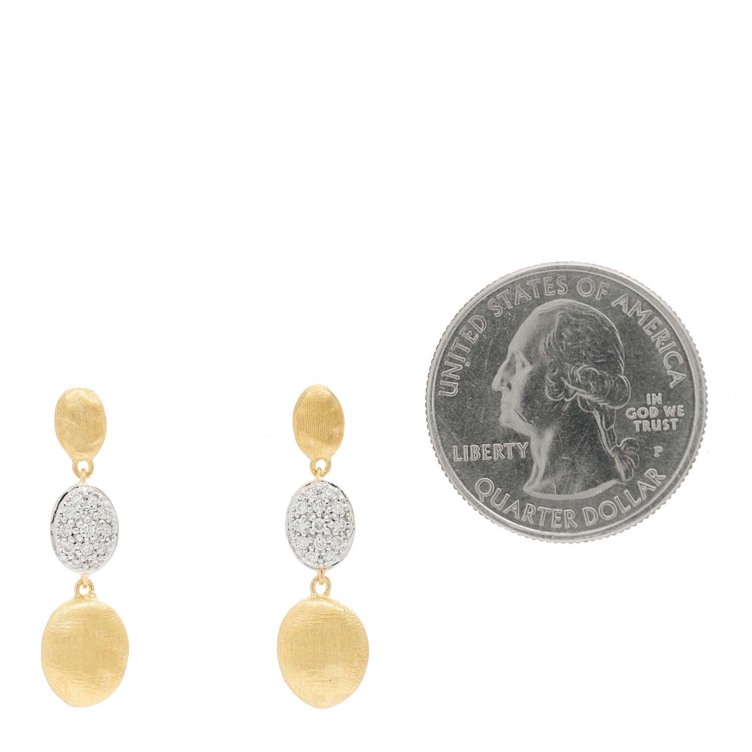 Marco Bicego 18K Yellow White Gold Siviglia Triple Drop Earrings 2 of 4