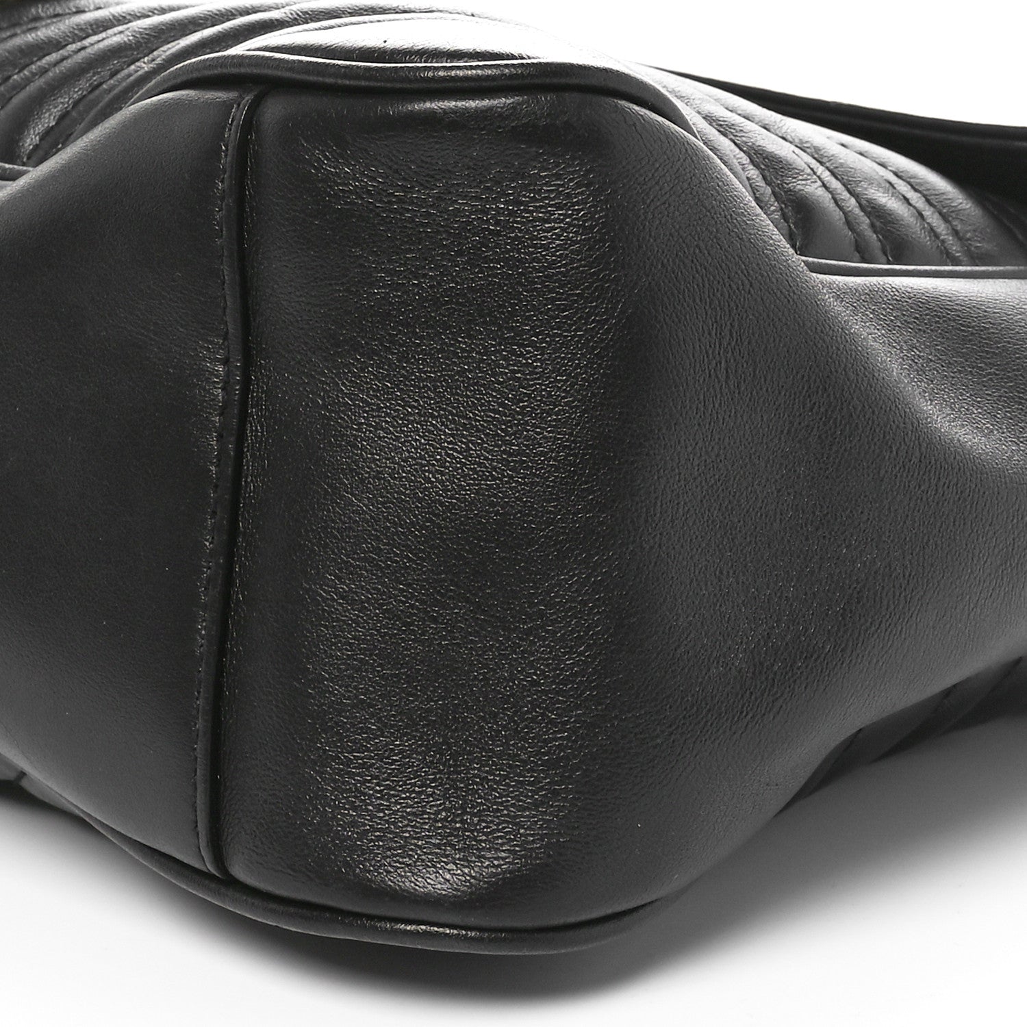 Gucci Calfskin Matelasse Large GG Marmont Shoulder Bag Black 10 of 14