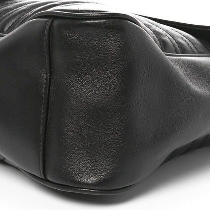 Gucci Calfskin Matelasse Large GG Marmont Shoulder Bag Black 10 of 14