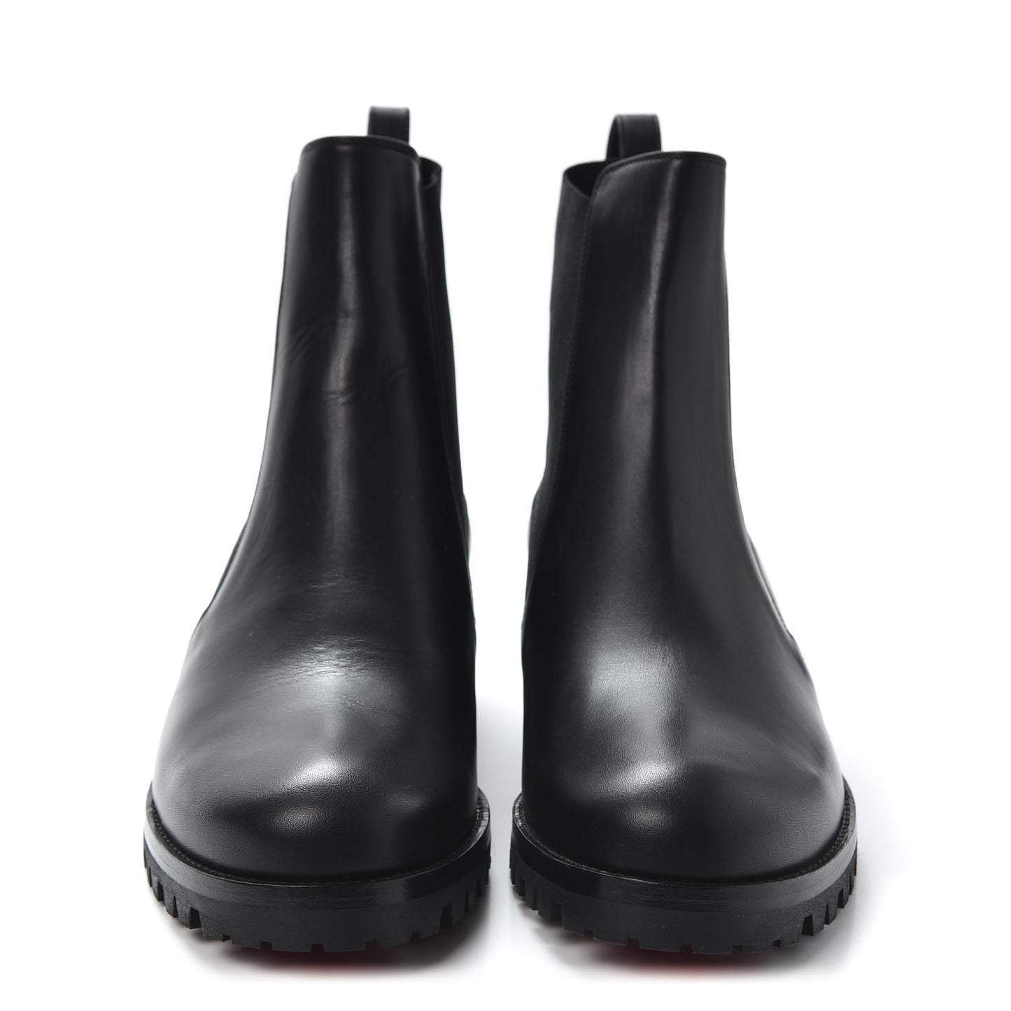 Calfskin Marchacroche Flat Chelsea Boots 37.5 Black